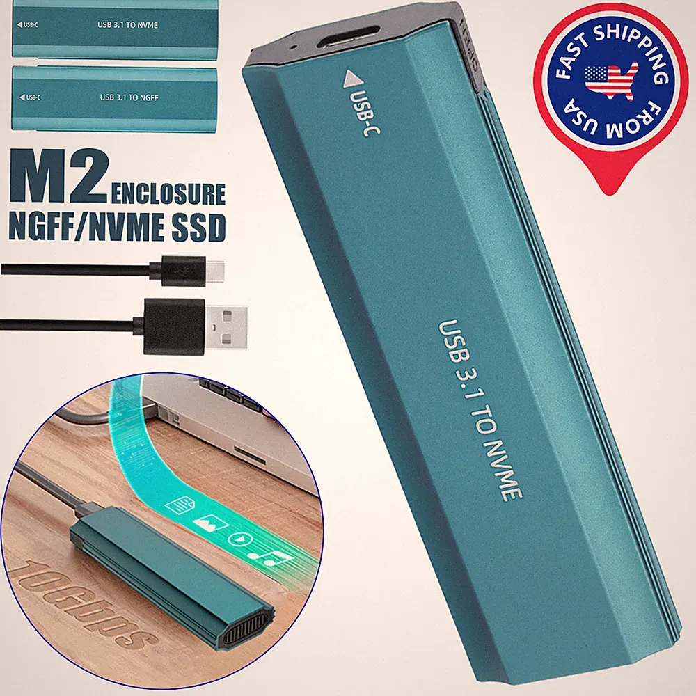 10Gbps M.2 NVMe SSD Enclosure USB 3.1 Gen 2 to NVMe PCI-E M.2 SSD External Case