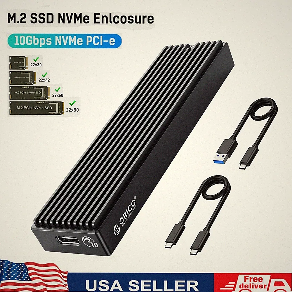 ORICO 10Gbps M.2 NVME Enclosure USB C Gen2 PCI-E SSD Case NVMe External SSD